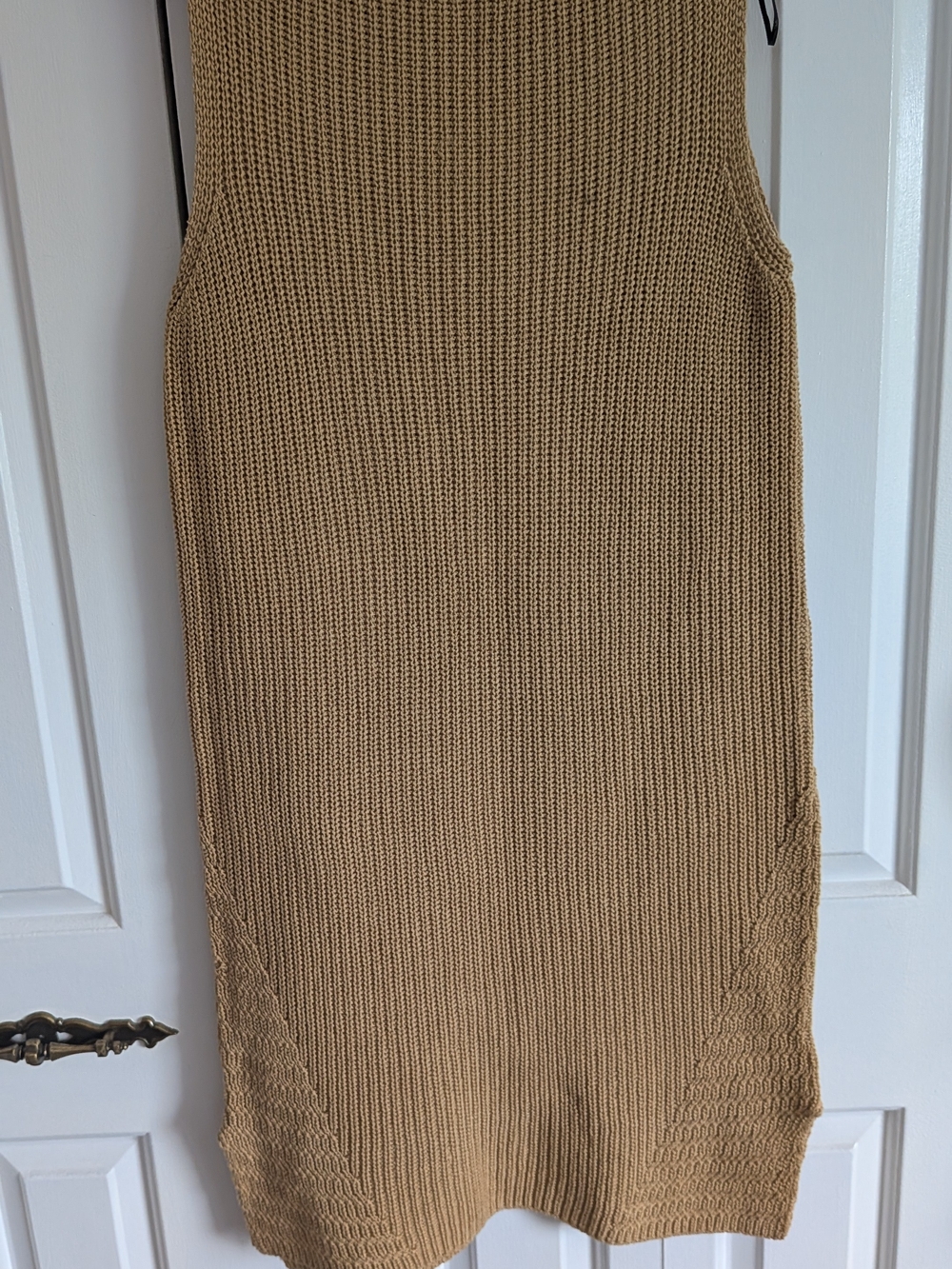 Massimo Dutti Cotton Knit Top - Beige